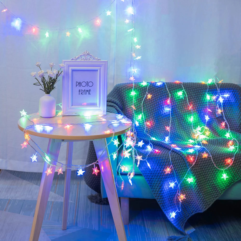 β¨ Star String Fairy Lights β Outdoor & Christmas Decor β¨