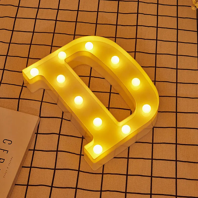 Luminous Letter Lamps β Christmas Party Glow
