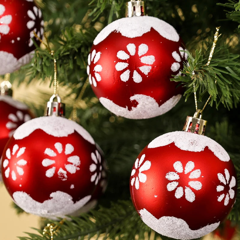 π Glitter Christmas Balls Set β 24/6pcs 6cm Tree Ornaments β¨