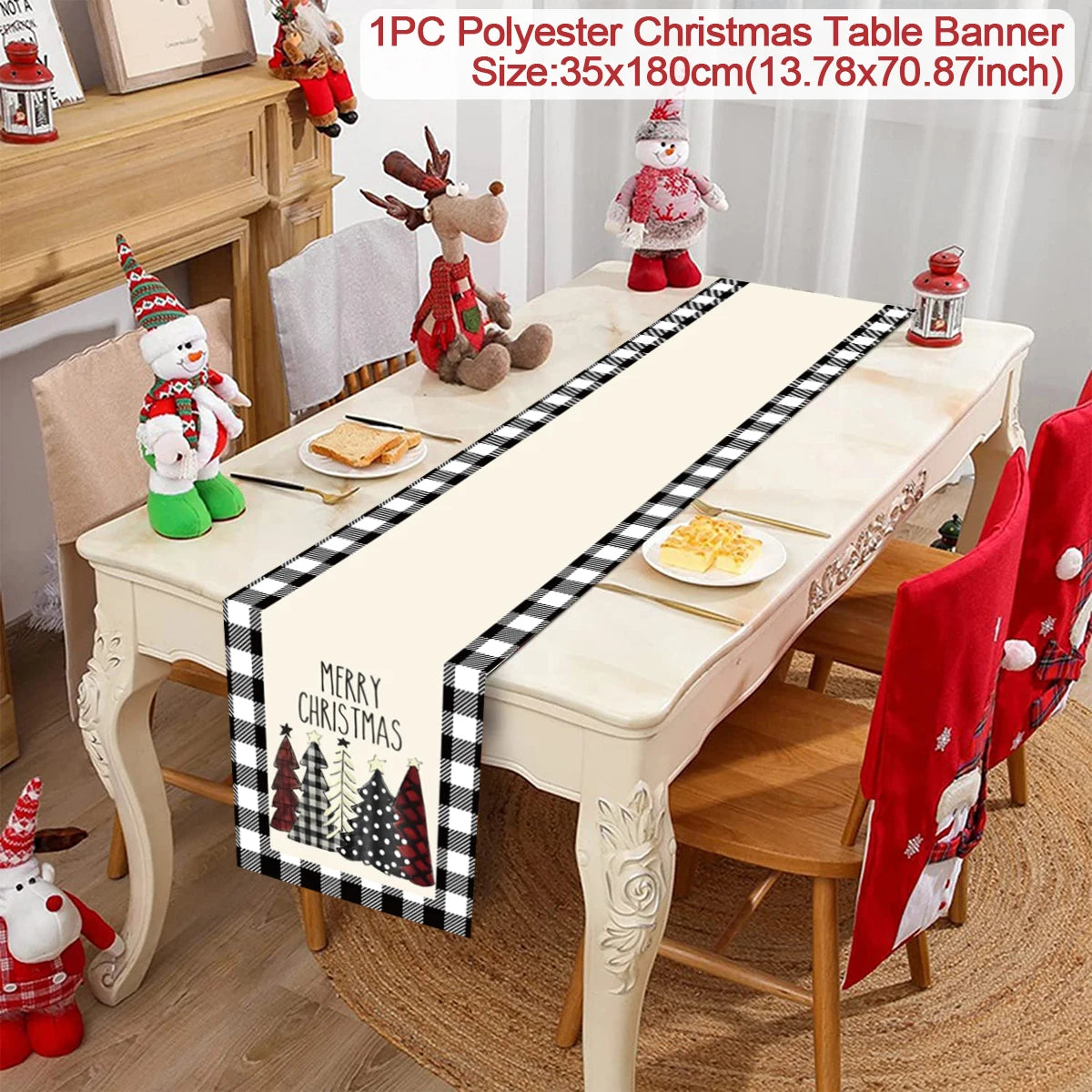 Merry Christmas Table Runner – Holiday Home Decor