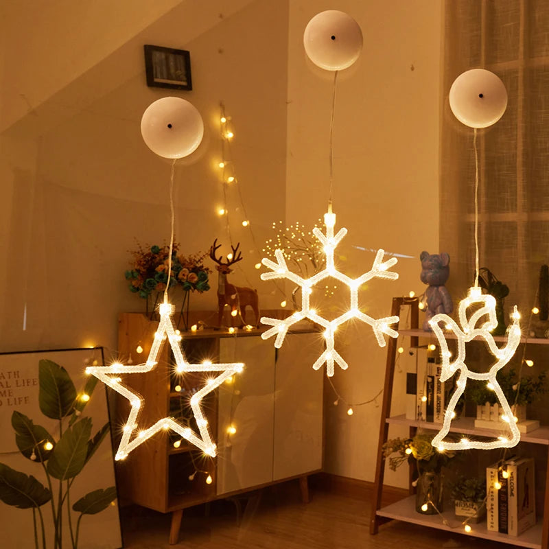 🎄 Christmas Window Hanging LED Light Decoration ✨