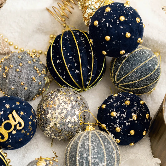 🎄 Snowflake Decoration Plastic Christmas Tree Balls ❄️ Colorful Ball Ornament Set ✨ Creative Big Hanging Pendants ✨ Party Decor