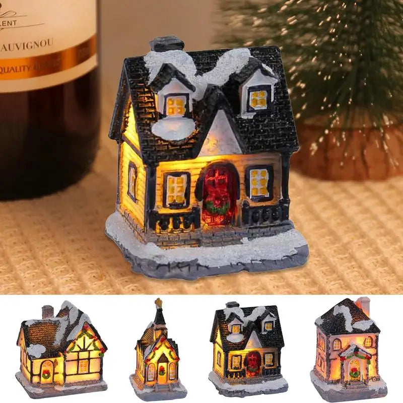 🎄 LED Christmas Village House – Light-Up Table Decor ✨