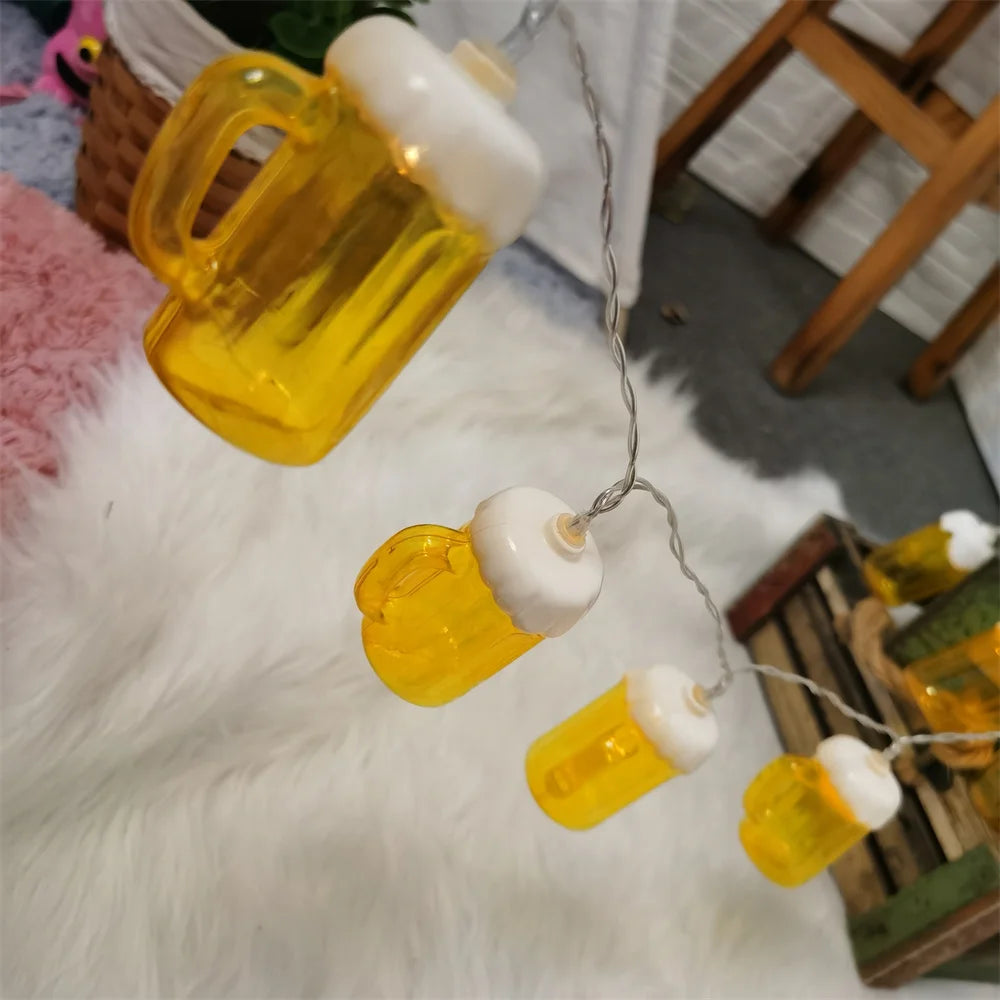 🍻✨ Party Beer Bottle GlowUp String Lights – 6M, 40 LEDs ✨🍻