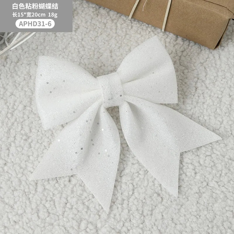 🎀 20cm Large Bows Christmas Tree Bowknot Ornaments – Perfect for Indoor & Outdoor Christmas Decorations 🎄