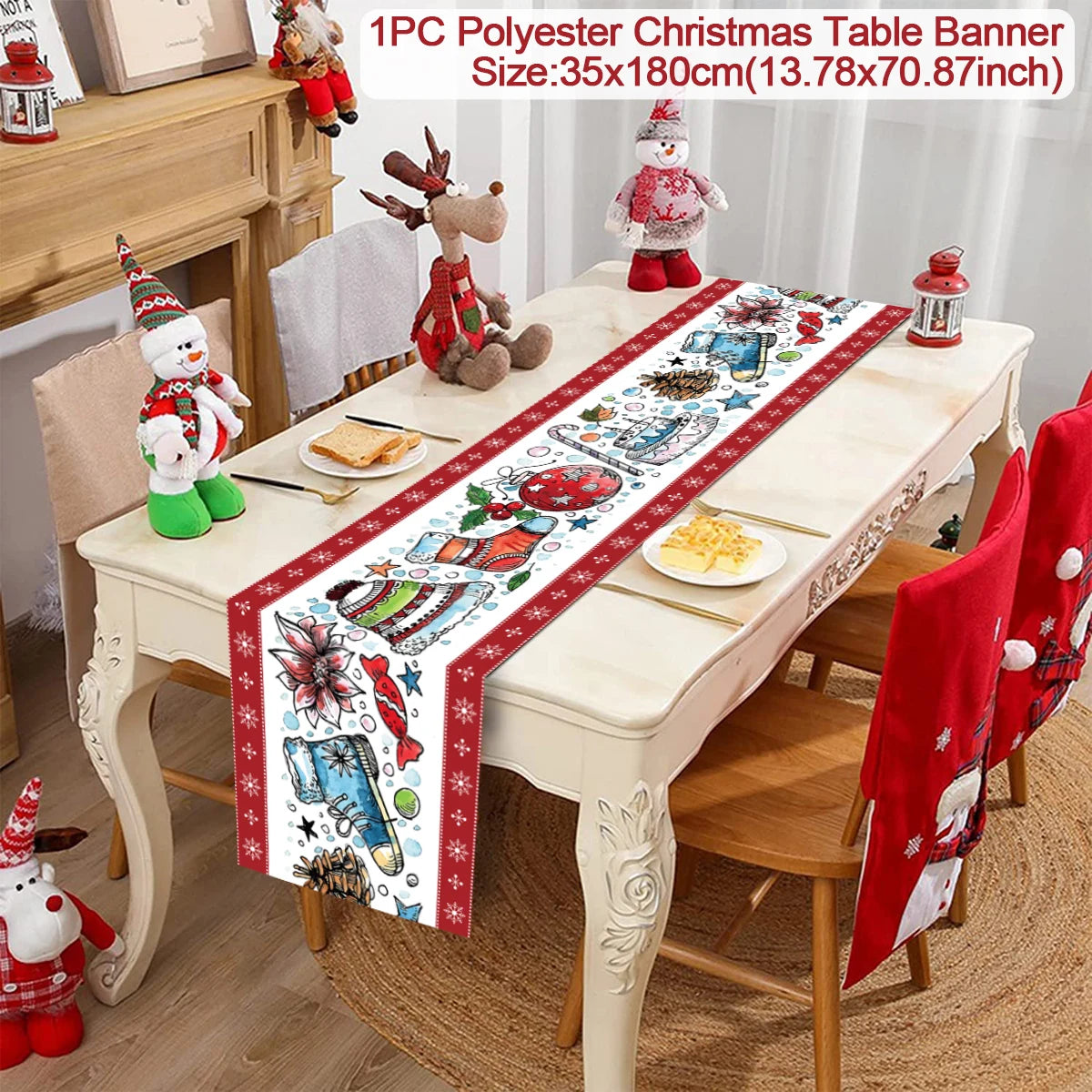 Merry Christmas Table Runner – Holiday Home Decor