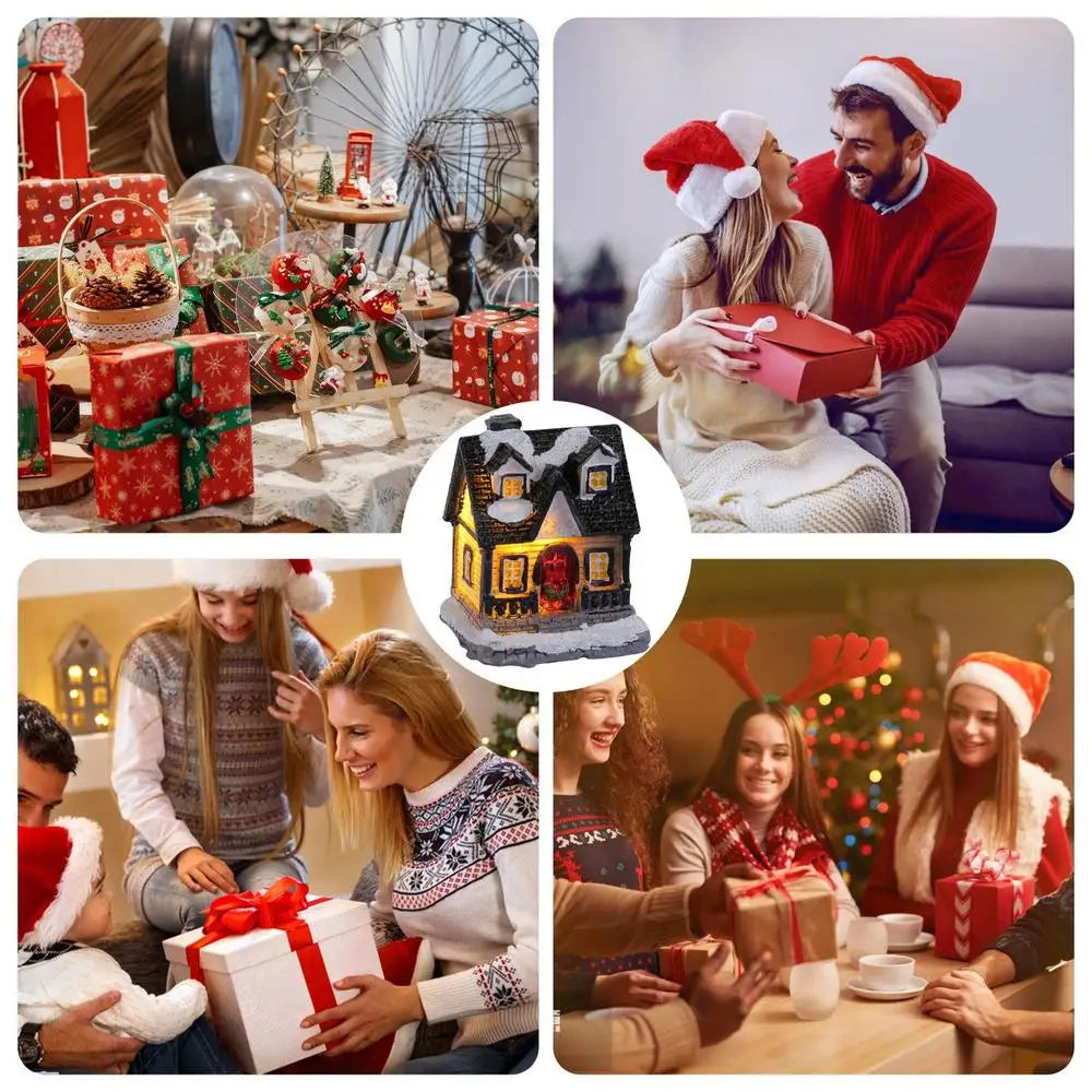 🎄 LED Christmas Village House – Light-Up Table Decor ✨