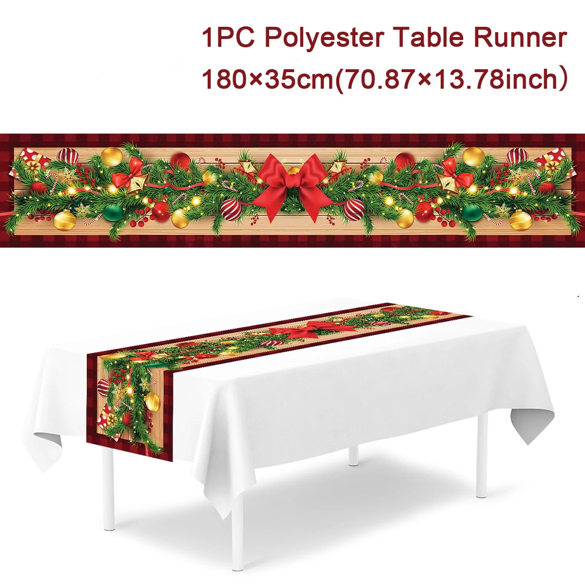 Merry Christmas Table Runner – Holiday Home Decor