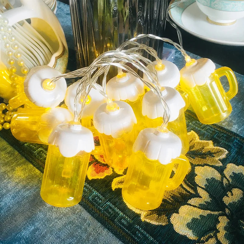 🍻✨ Party Beer Bottle GlowUp String Lights – 6M, 40 LEDs ✨🍻