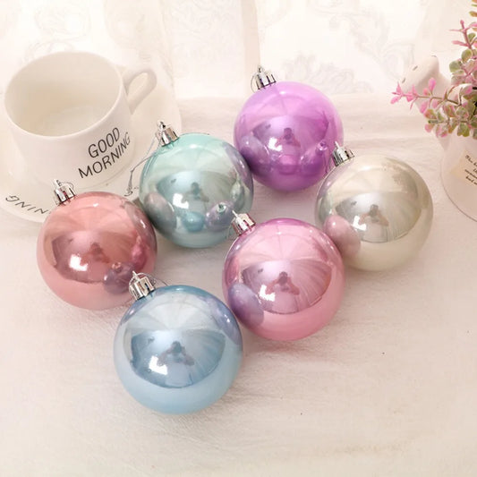 🎄✨ Christmas Ball Pearl Color Gift Crafts Christmas Tree Decorative Toy 4/5/6/7/8cm Hanging Ornament Ball Festival – 37pcs 🎁🌟
