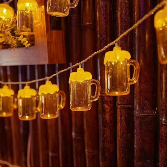 🍻✨ Party Beer Bottle GlowUp String Lights – 6M, 40 LEDs ✨🍻
