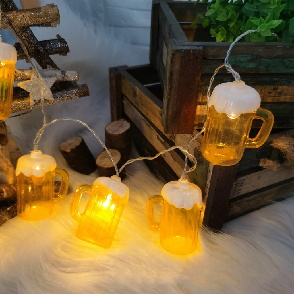 🍻✨ Party Beer Bottle GlowUp String Lights – 6M, 40 LEDs ✨🍻