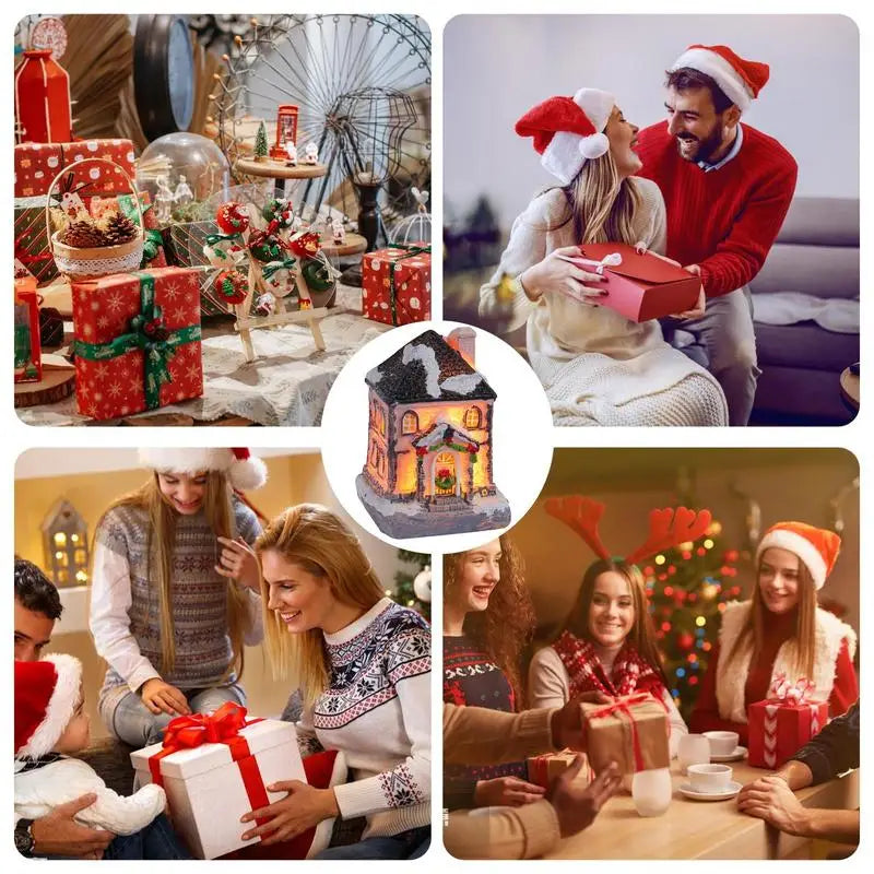 🎄 LED Christmas Village House – Light-Up Table Decor ✨