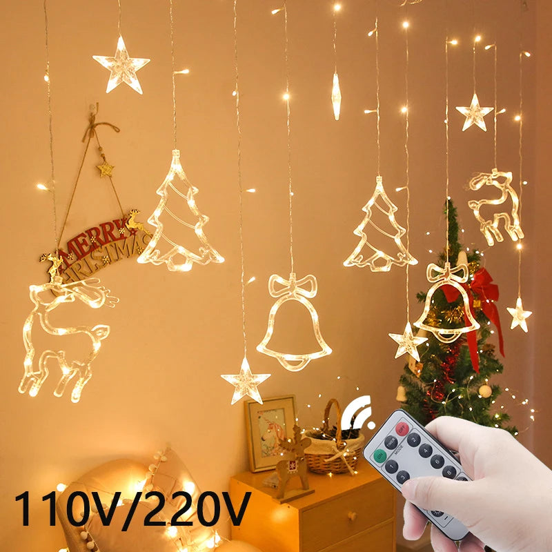 🎄 Remote-Controlled Christmas Lights Decorations ✨