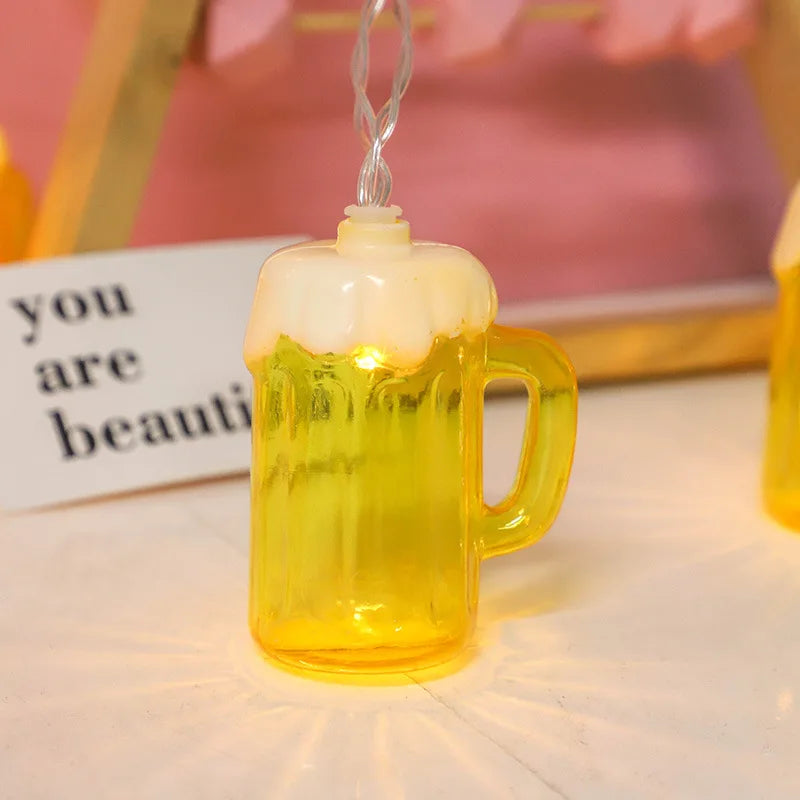 🍻✨ Party Beer Bottle GlowUp String Lights – 6M, 40 LEDs ✨🍻