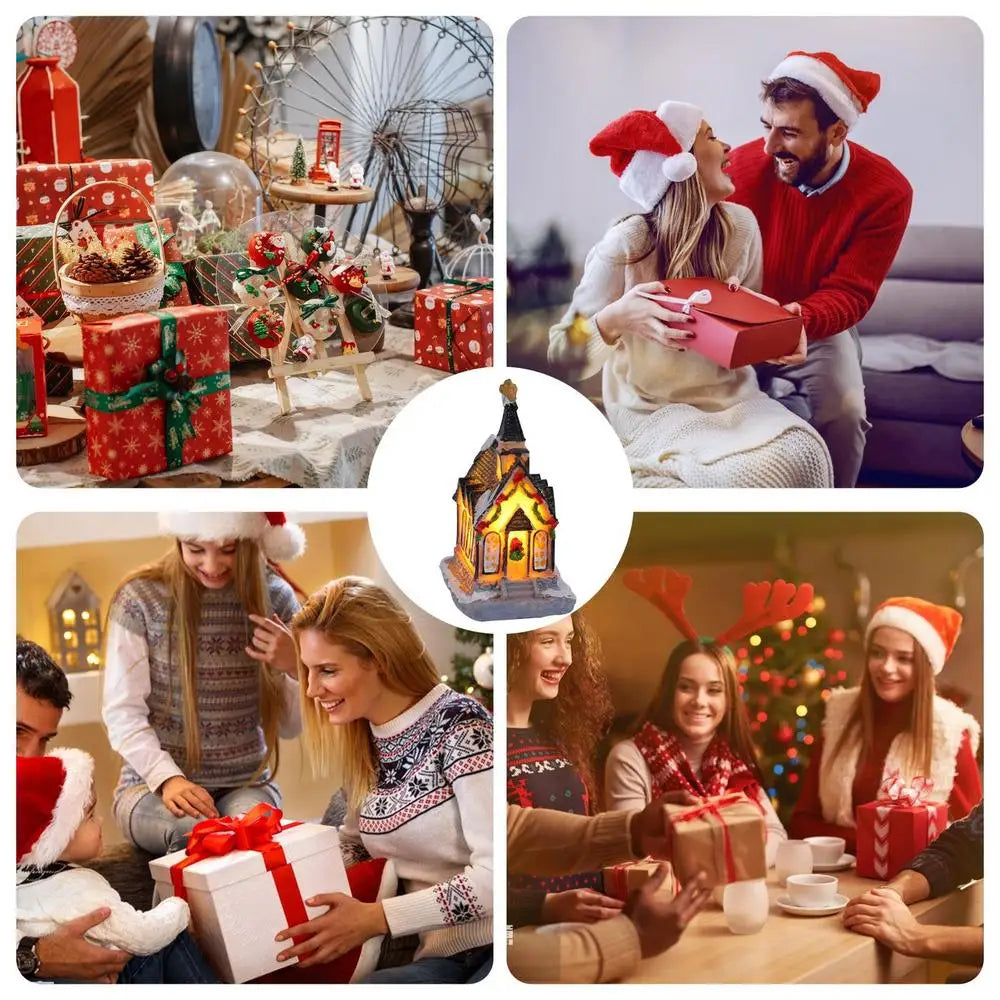 🎄 LED Christmas Village House – Light-Up Table Decor ✨
