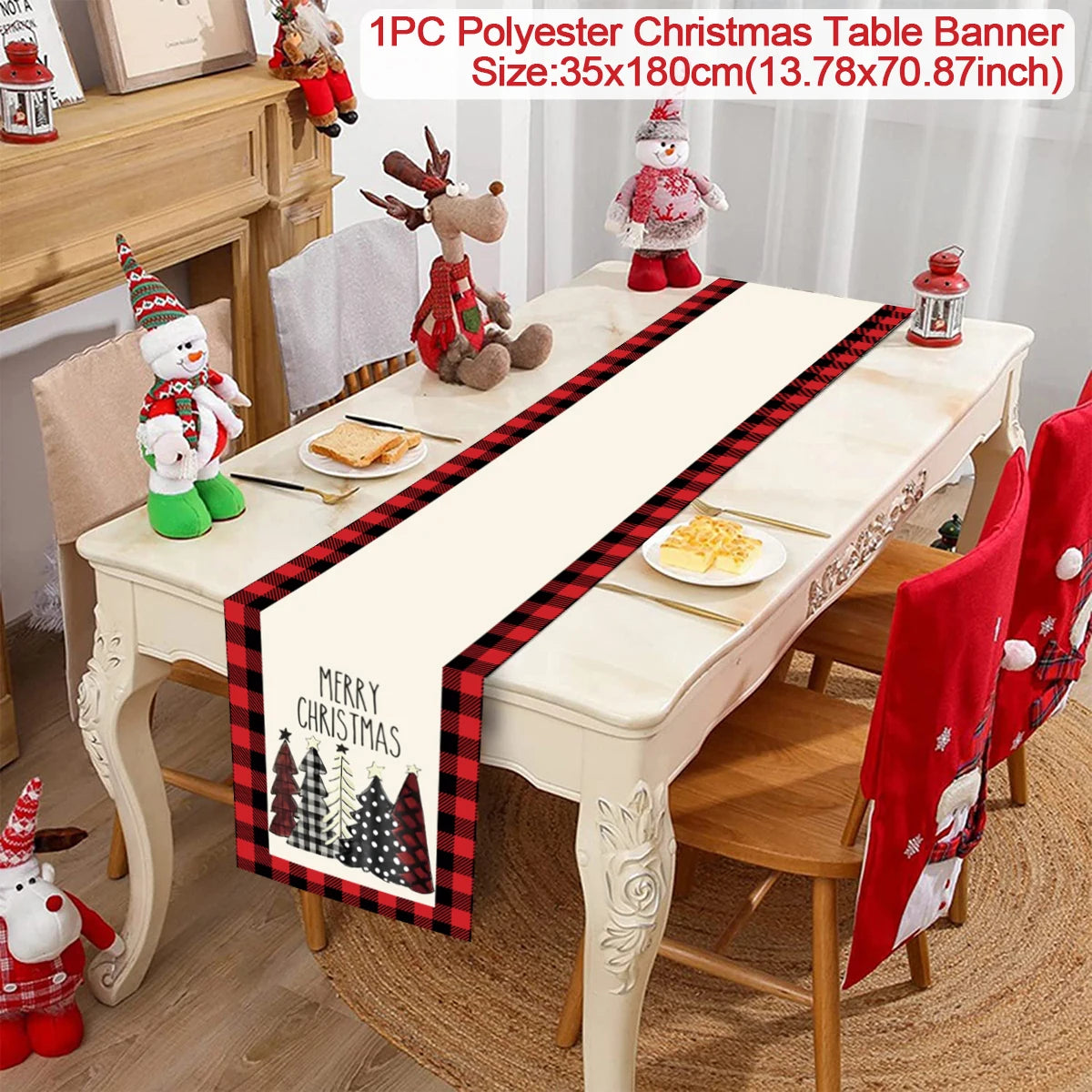 Merry Christmas Table Runner – Holiday Home Decor