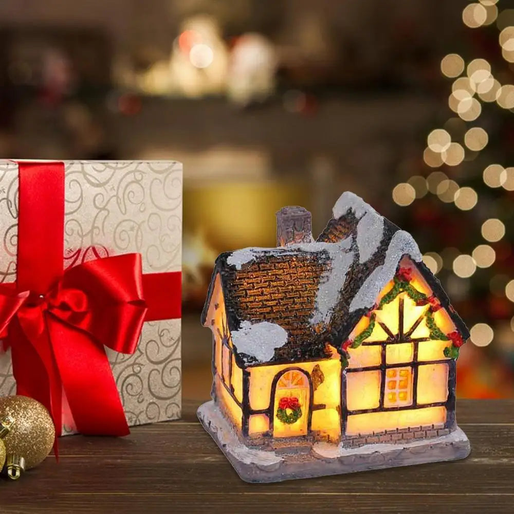 🎄 LED Christmas Village House – Light-Up Table Decor ✨