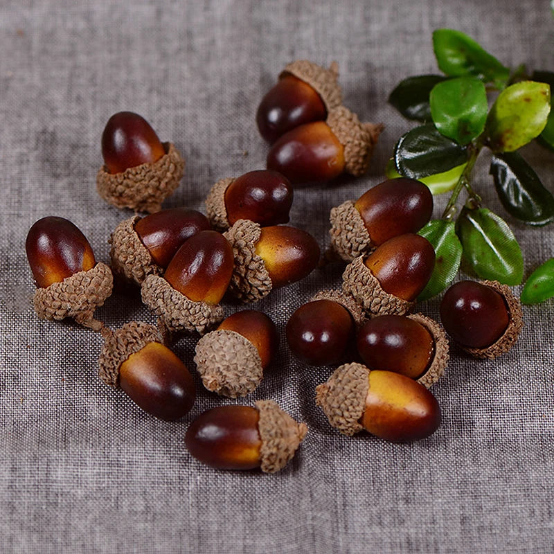 🌟✨ 20/50pcs Foam Pine Cones Mini Artificial Fake Foam Fruit And Vegetables Berries Artificial Flower Wedding Christmas Tree Decor ✨🌟