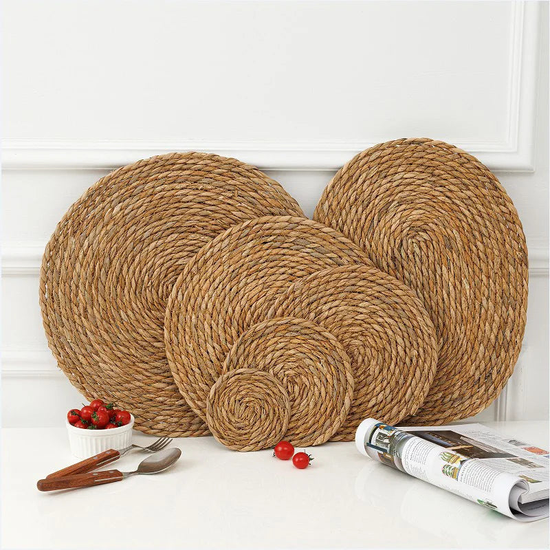 🌿 Natural Rattan Pot Mats – Rustic Dining & Wedding Decor ✨