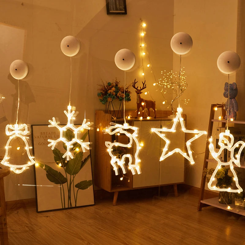 🎄 Christmas Window Hanging LED Light Decoration ✨