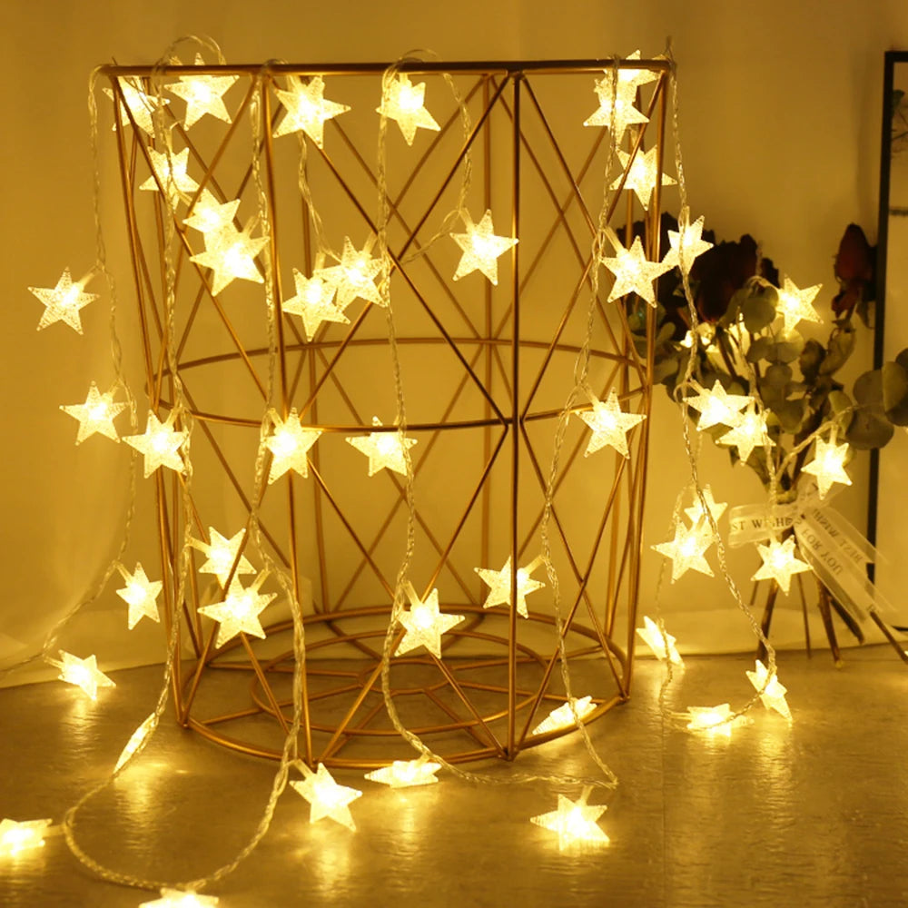 ✨ Star String Fairy Lights – Outdoor & Christmas Decor ✨