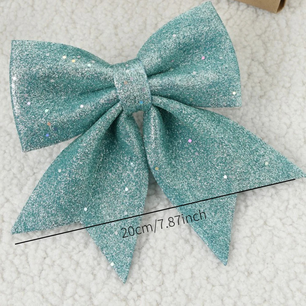 🎀 20cm Large Bows Christmas Tree Bowknot Ornaments – Perfect for Indoor & Outdoor Christmas Decorations 🎄
