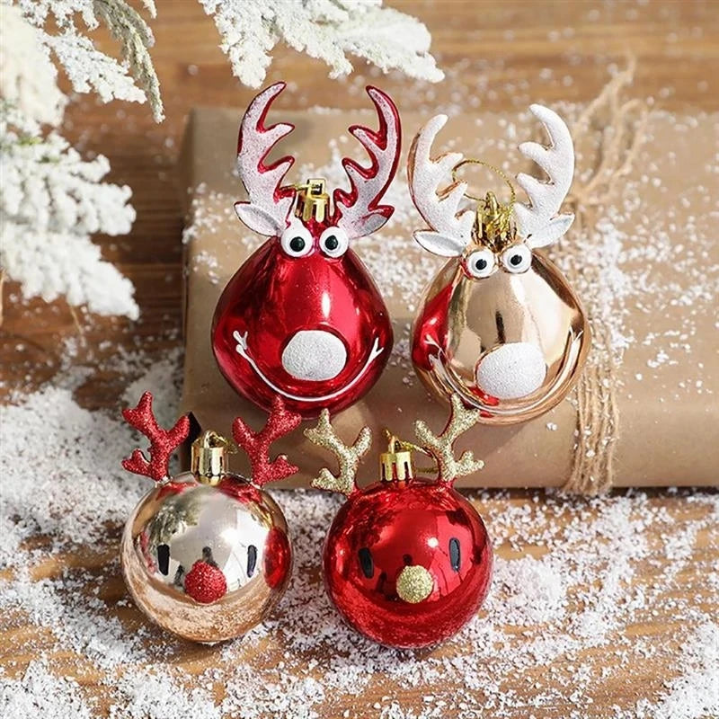 🎄 Elk Christmas Balls – 2pcs Tree Ornaments  For Home & Party Decor ✨