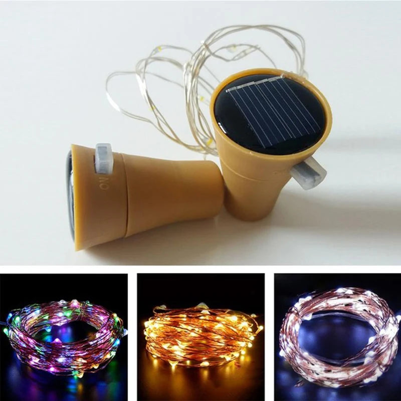 ✨ 10pcs Solar Xmas Bottle String Lights ✨