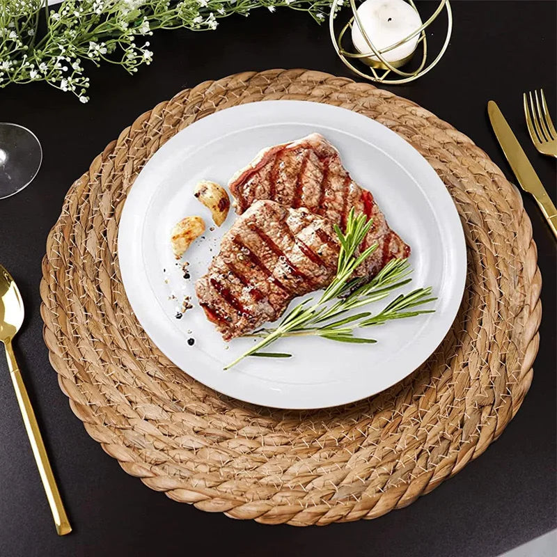 🌿 Natural Rattan Pot Mats – Rustic Dining & Wedding Decor ✨