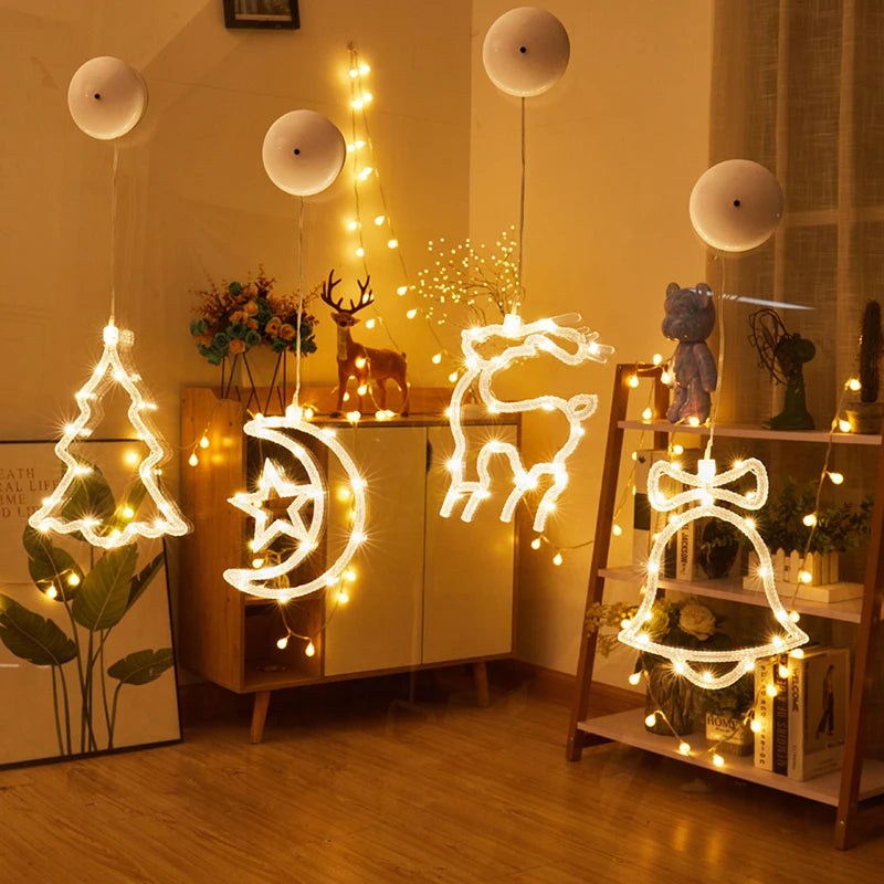 🎄 Christmas Window Hanging LED Light Decoration ✨