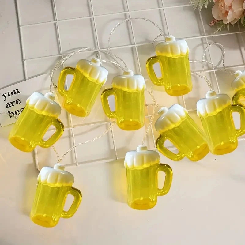 🍻✨ Party Beer Bottle GlowUp String Lights – 6M, 40 LEDs ✨🍻