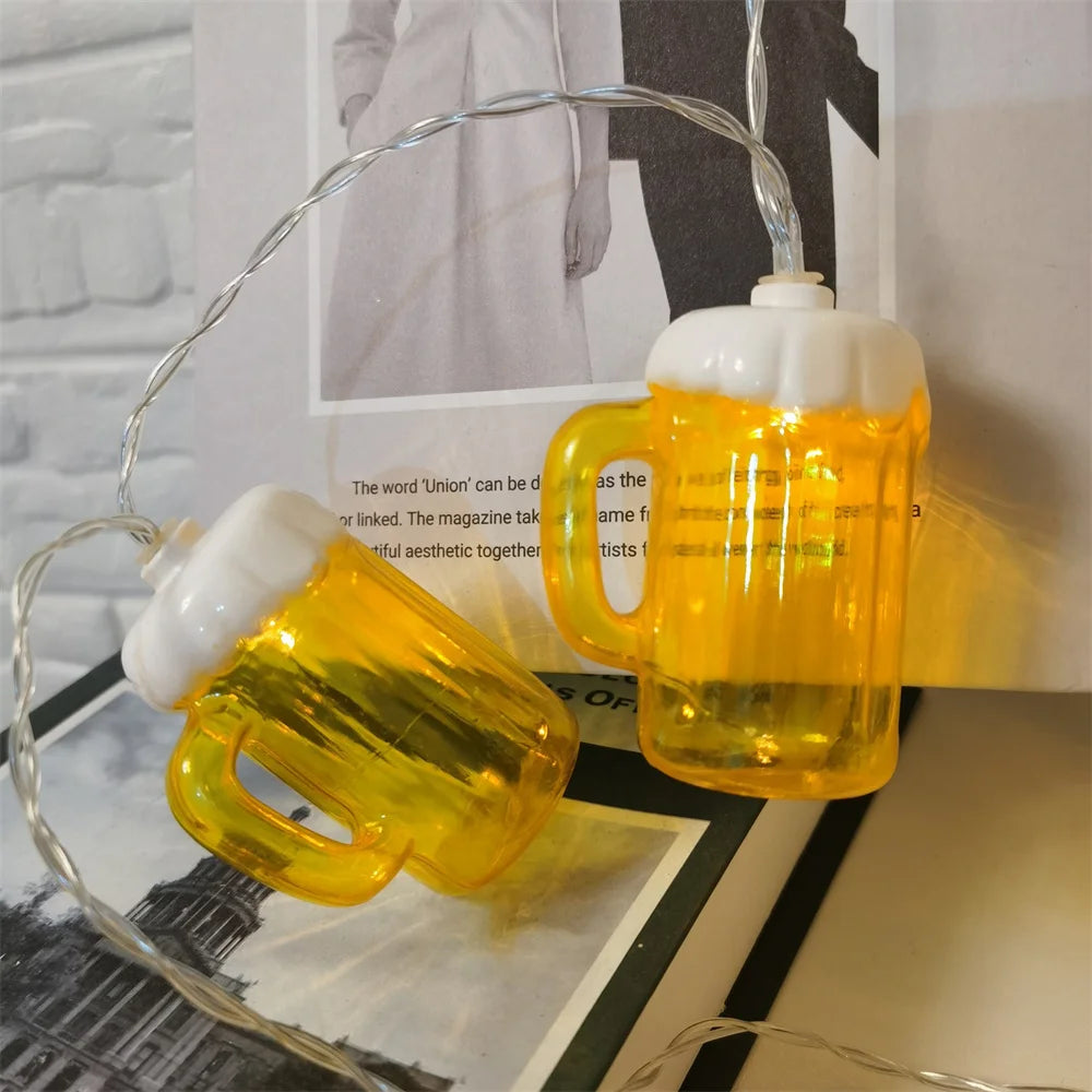 🍻✨ Party Beer Bottle GlowUp String Lights – 6M, 40 LEDs ✨🍻