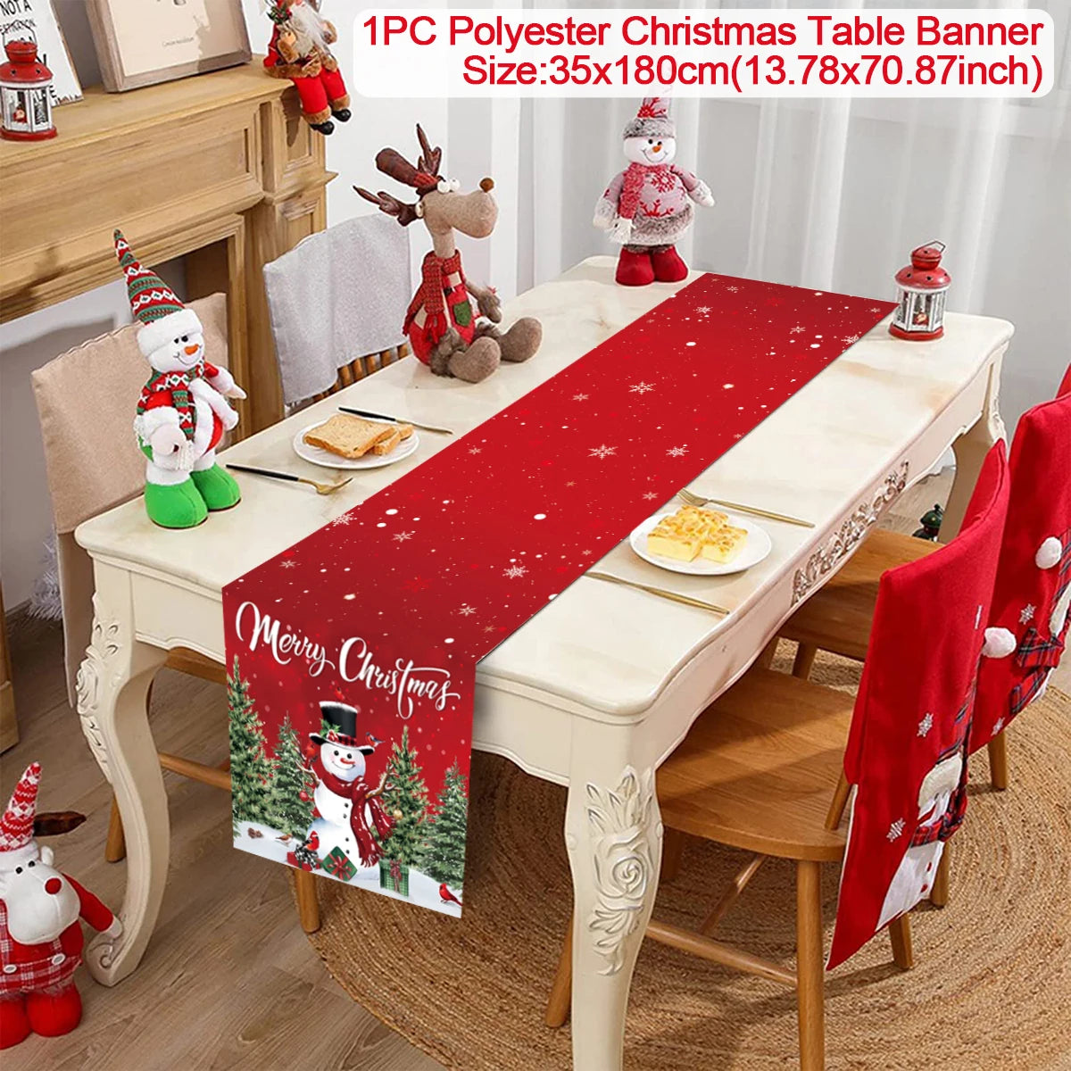 Merry Christmas Table Runner – Holiday Home Decor